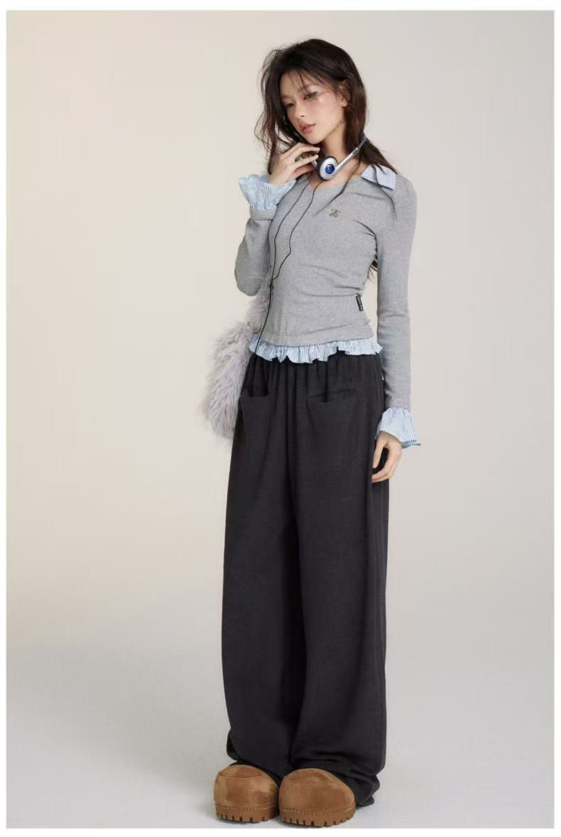 VIA PITTI V24DP232 Loose straight pants