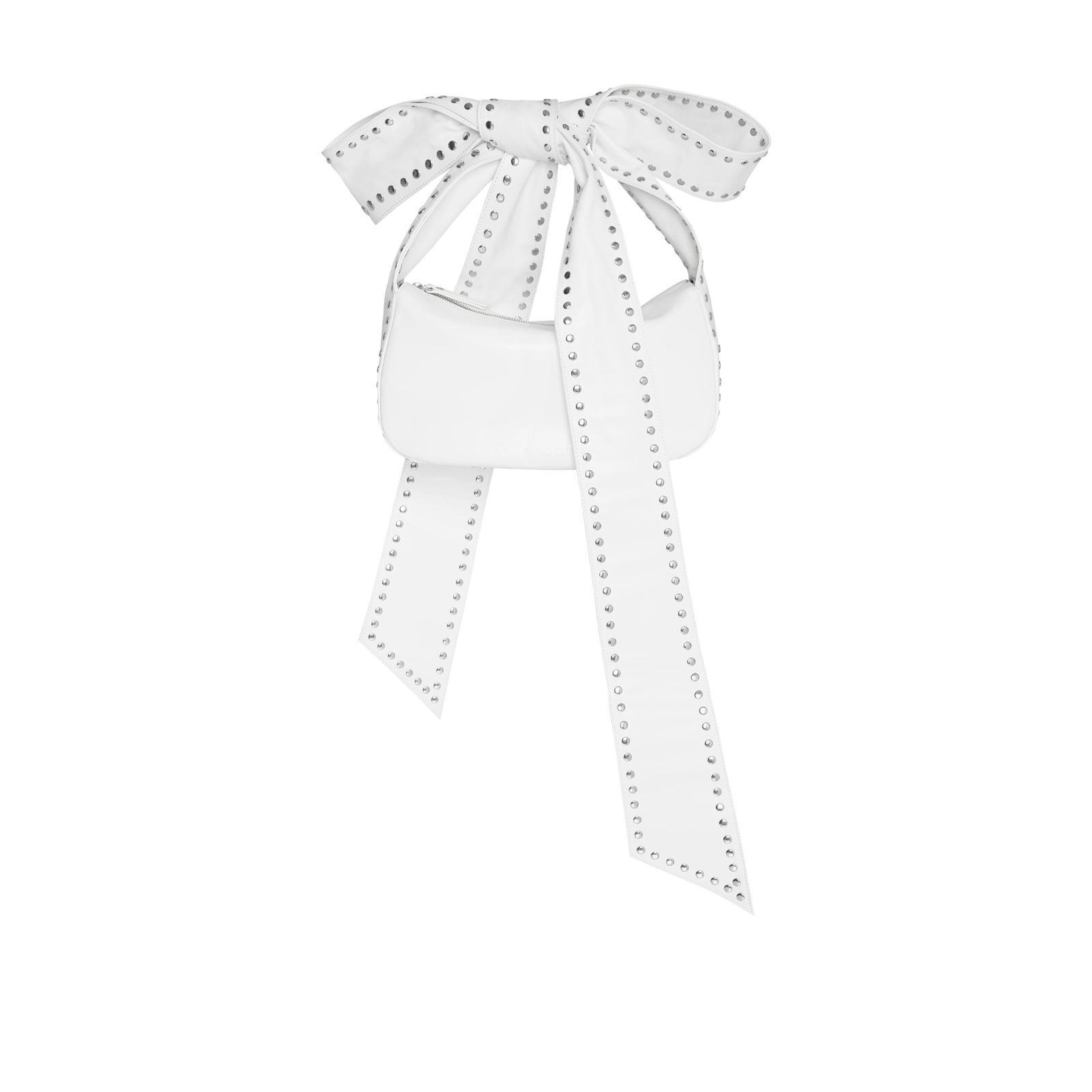 FANCì CLUB  [Best Seller] Boa Studded Bow Strap Handbag