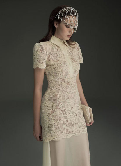 Oia Lacey Set Dress