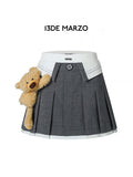 13DE MARZO Fold Pleated mini Skirt