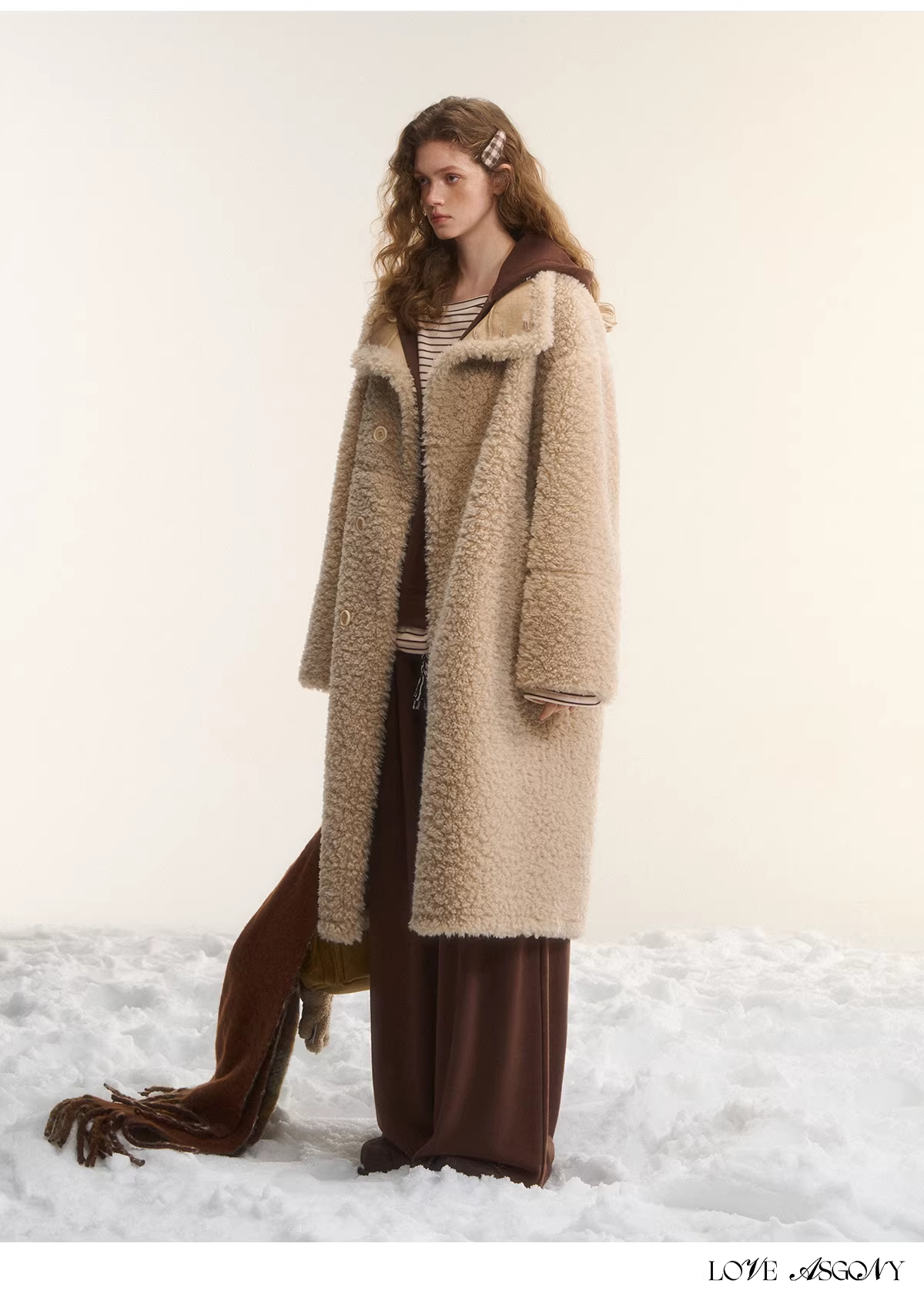 AsGony ASG25560 double-sided long sherpa coat(2color)