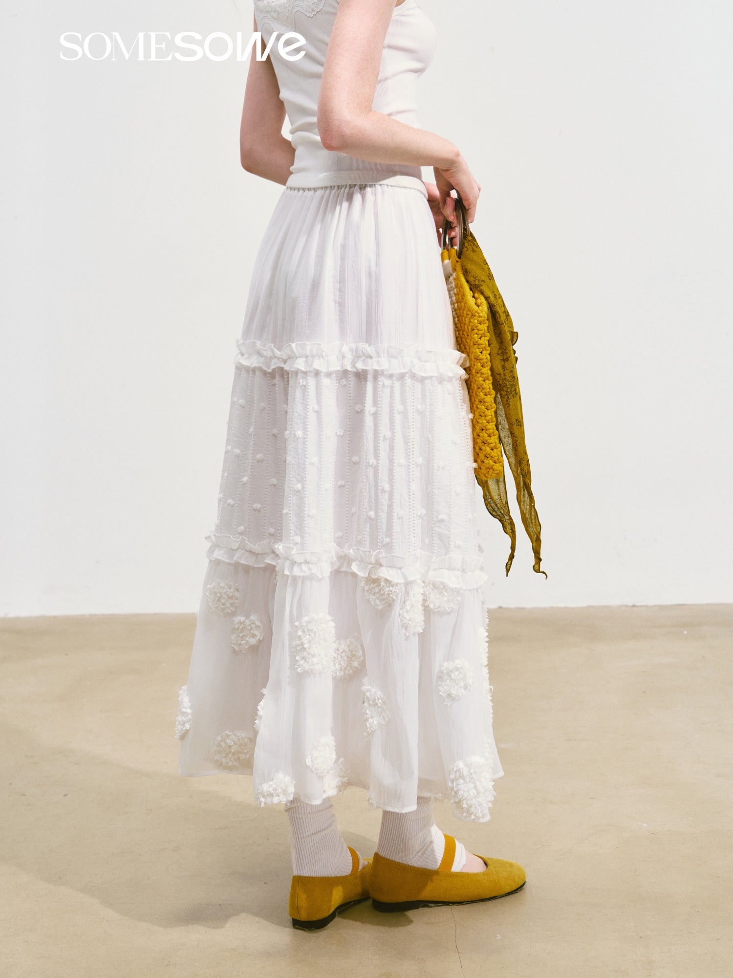 SOMESOWE S2508102 Multi layered fluffy skirt