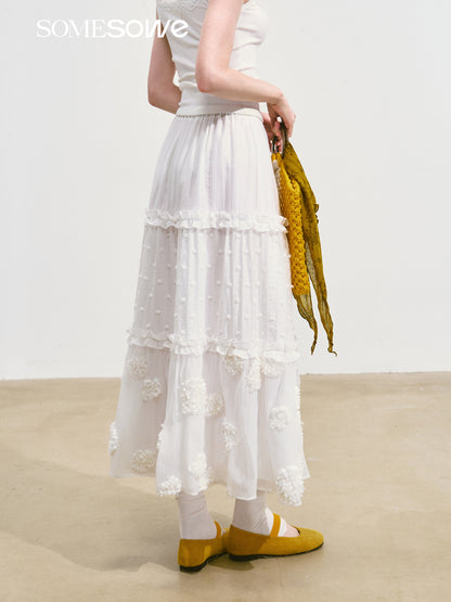 SOMESOWE S2508102 Multi layered fluffy skirt