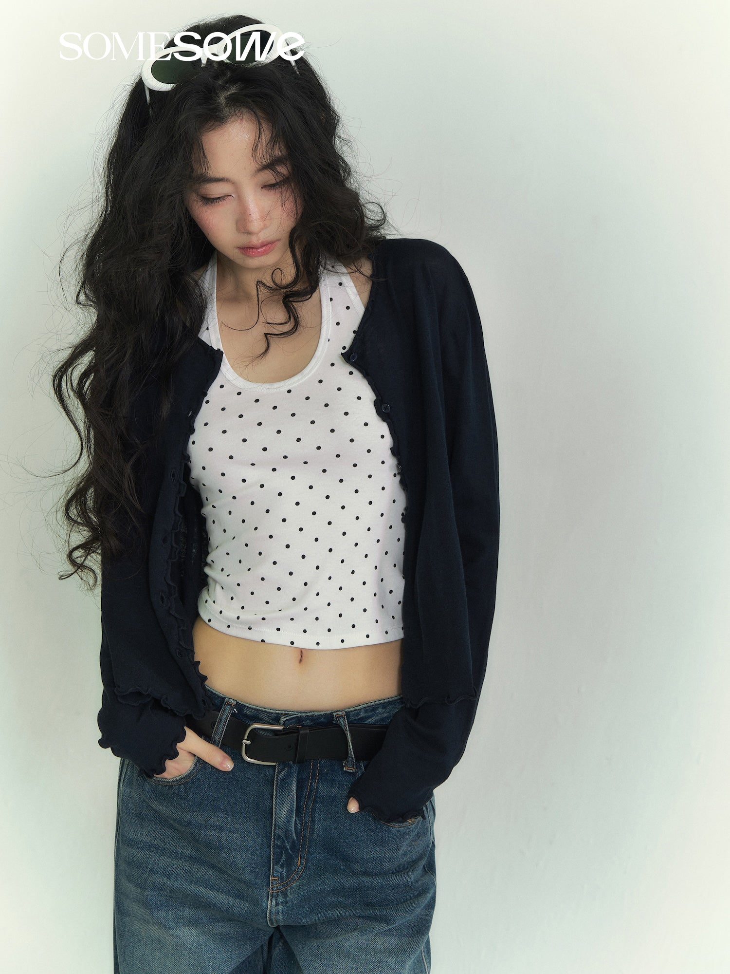 SOMESOWE S2609073 Cotton ultra-thin cardigan