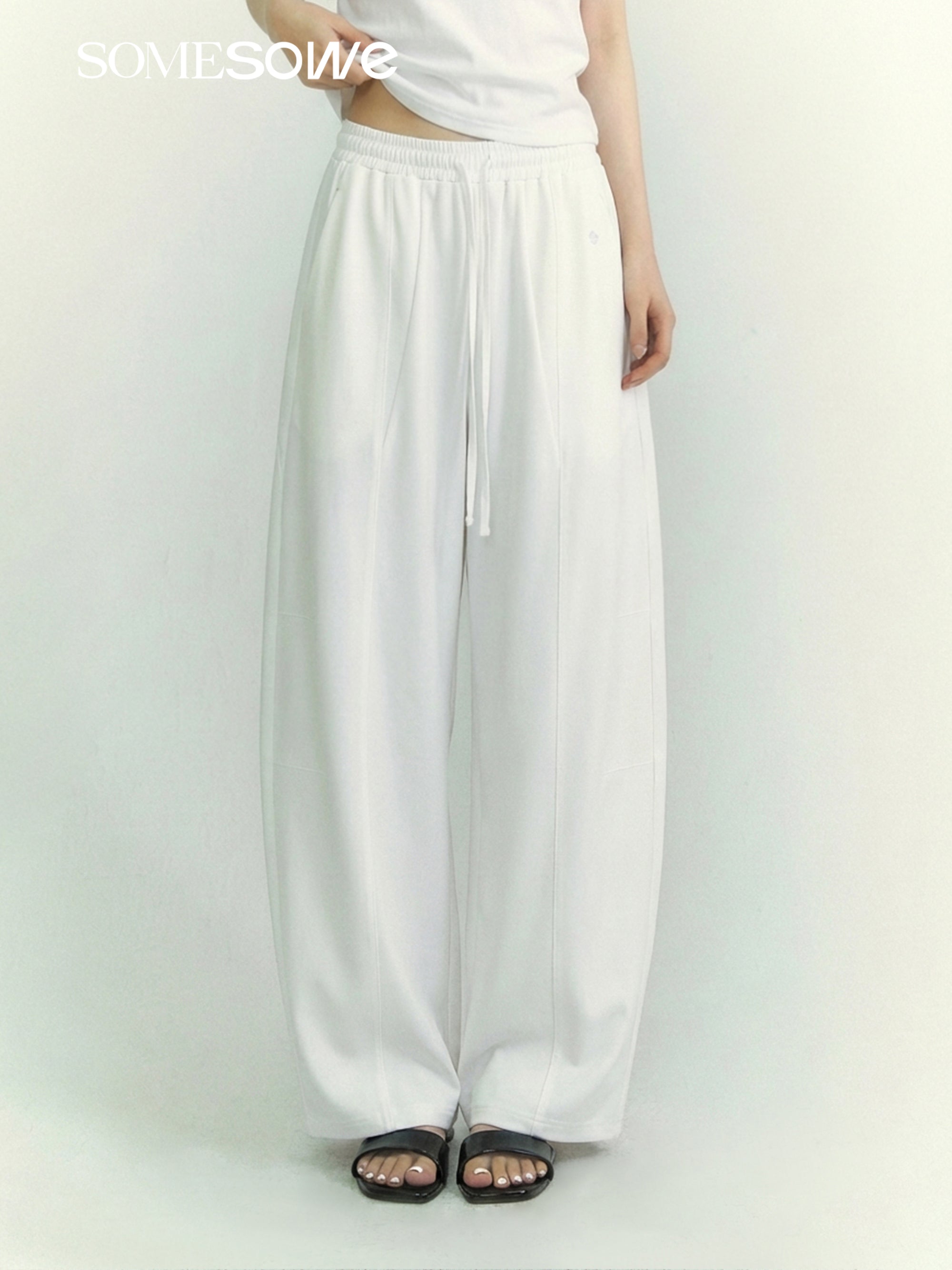 SOMESOWE S2609066 Light oxygen wide leg curved knife pants