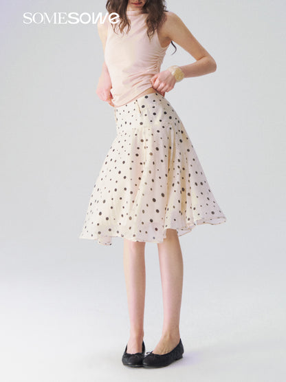 SOMESOWE S2609086 Cruella tencel polka dot skirt
