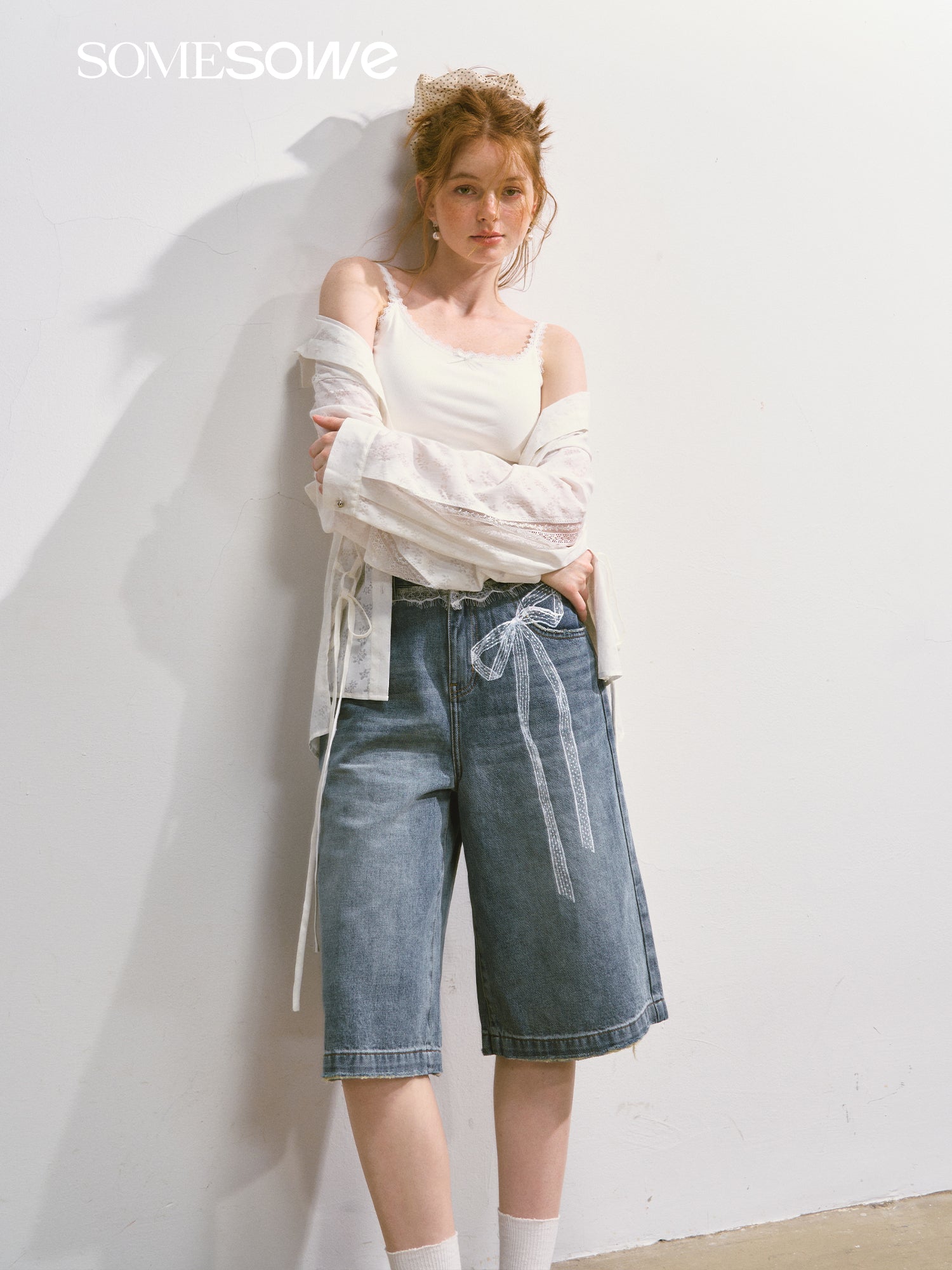 SOMESOWE S2508101 Strap up sunscreen shirt