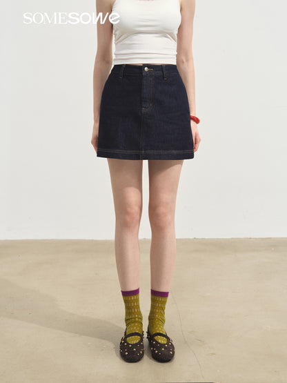 SOMESOWE S2508105&amp;S2508106 Stacked loose denim vest + shorts set