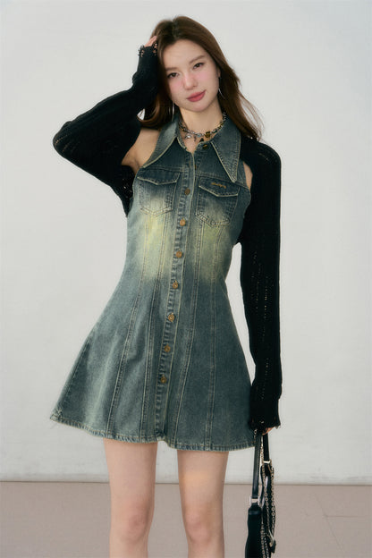 ASGONY Mini Denim Dress(2color)