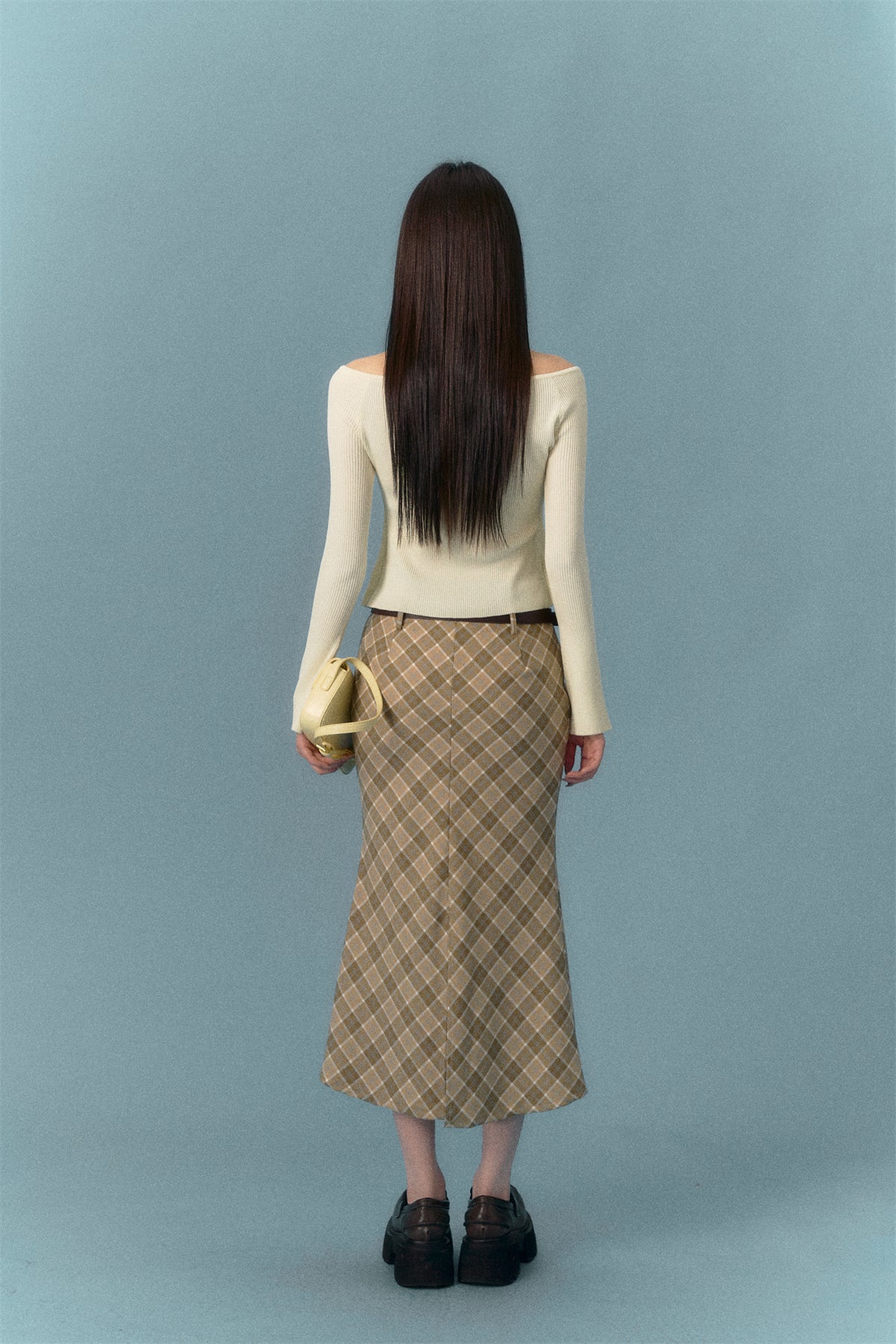 ASGONY Grid Fishtail Skirt