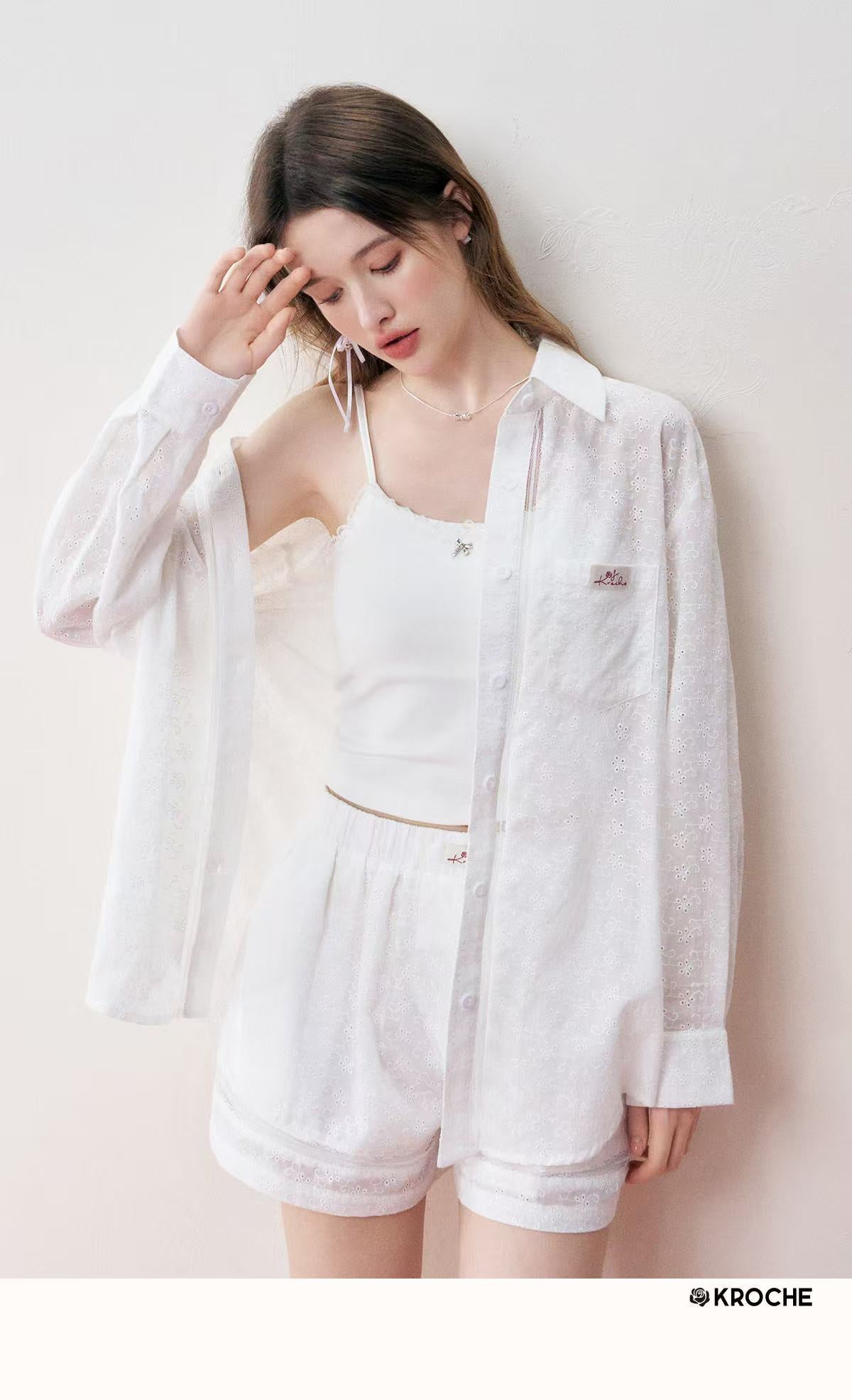 Kroche Lace shirt + shorts set