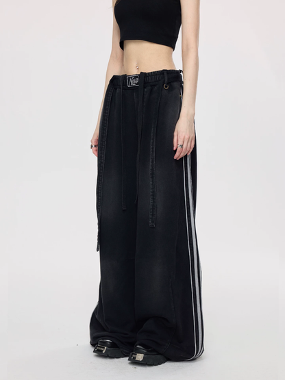 Nova Street Black Patch Pocket Wide Leg Pants