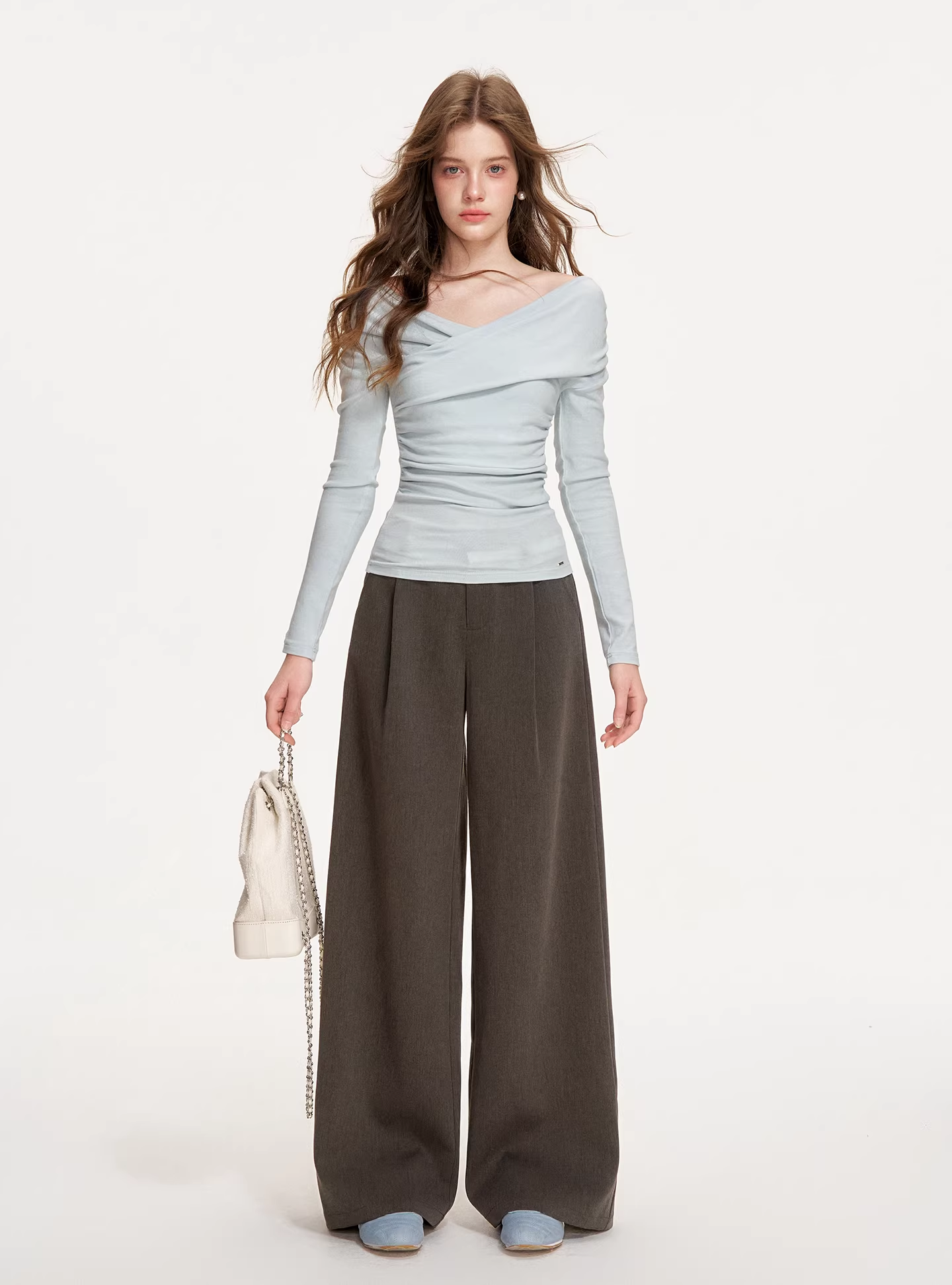 Kroche KE8047 Cross neck off shoulder top