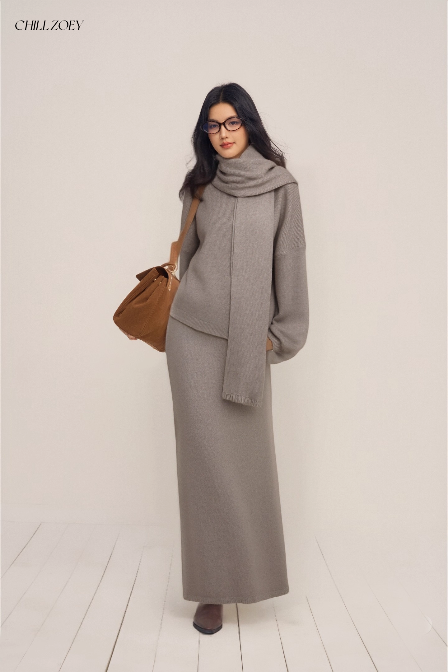 Chill Zoey M690269 Cloud Knit Winter Set(2color)