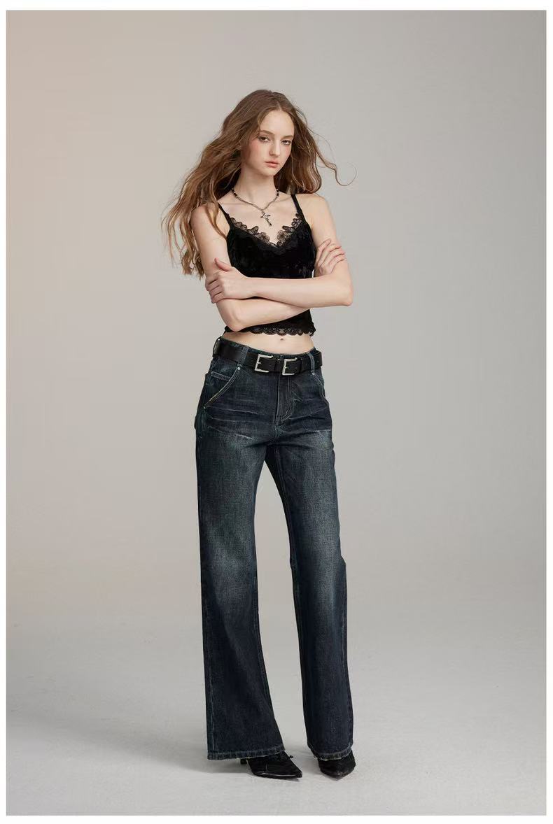 VIA PITTI V24DP280  Loose straight leg jeans(2color)