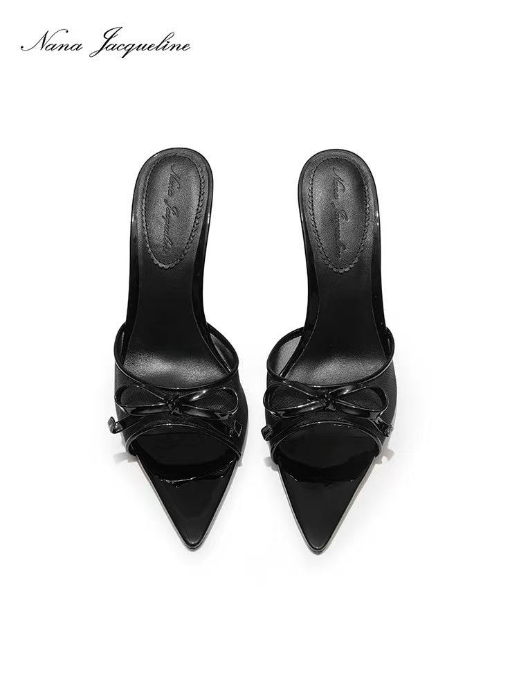 Nana Jacqueline Evie Bow Heels (Black)