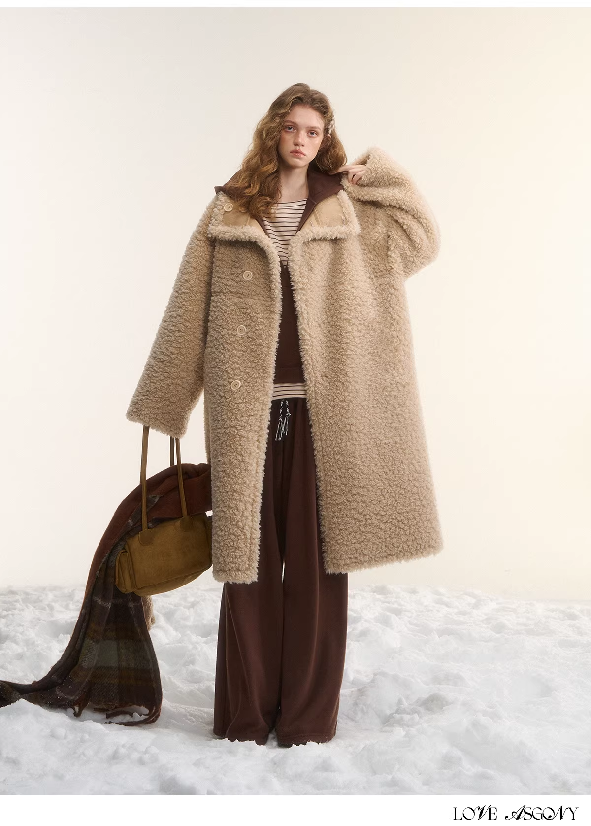 AsGony ASG25560 double-sided long sherpa coat(2color)