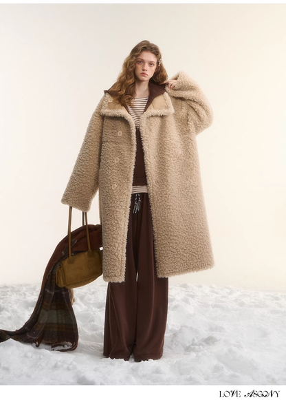 AsGony ASG25560 double-sided long sherpa coat(2color)