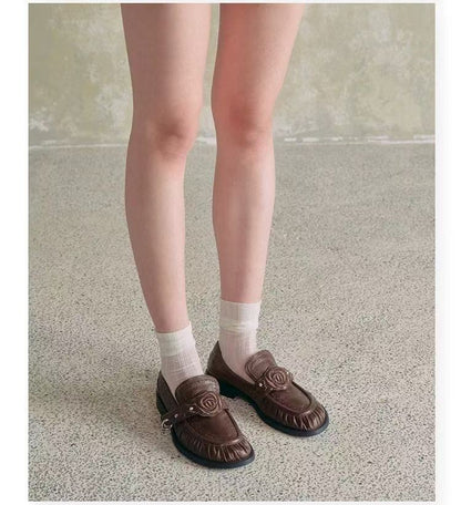 SugarSu Rose flat loafers (2color)