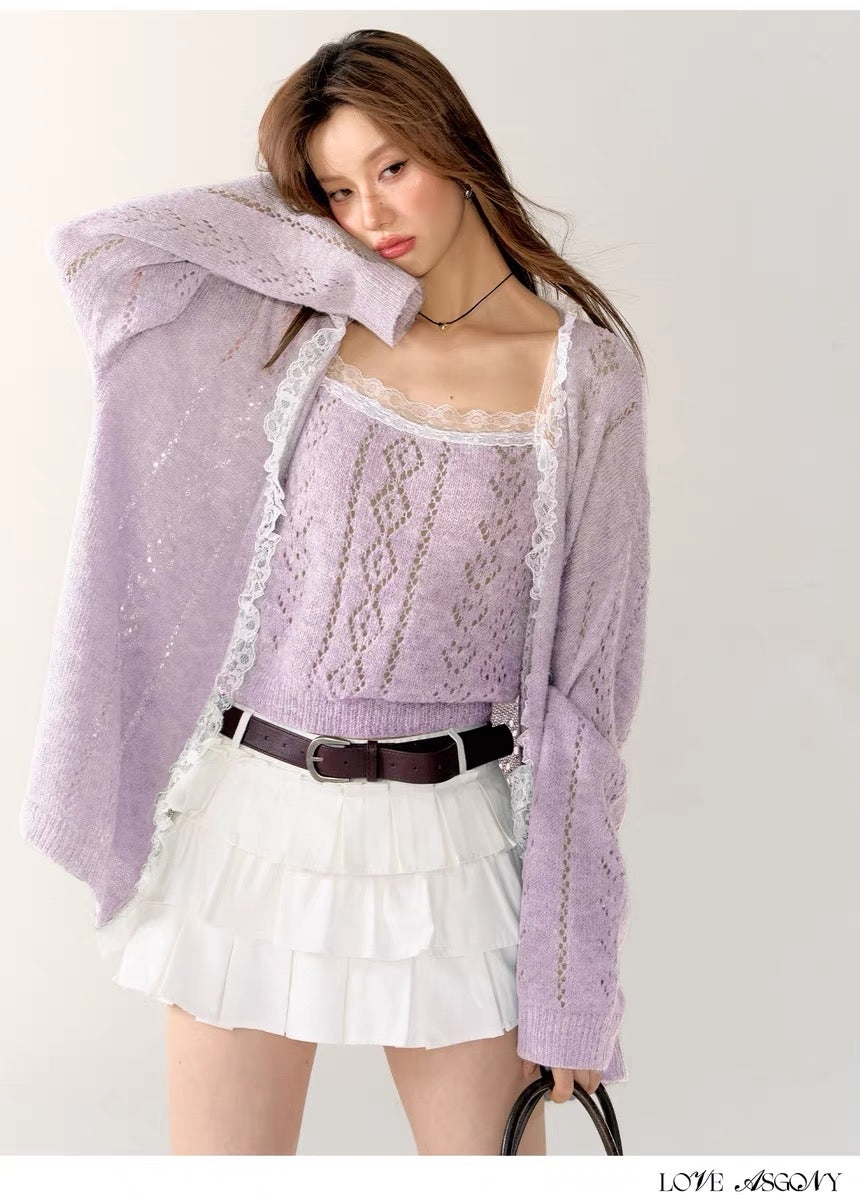 AsGony Mohair Lace Set(2color)