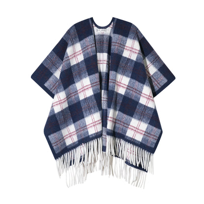 AsGony ASG24650 Checkered tassel casual shawl