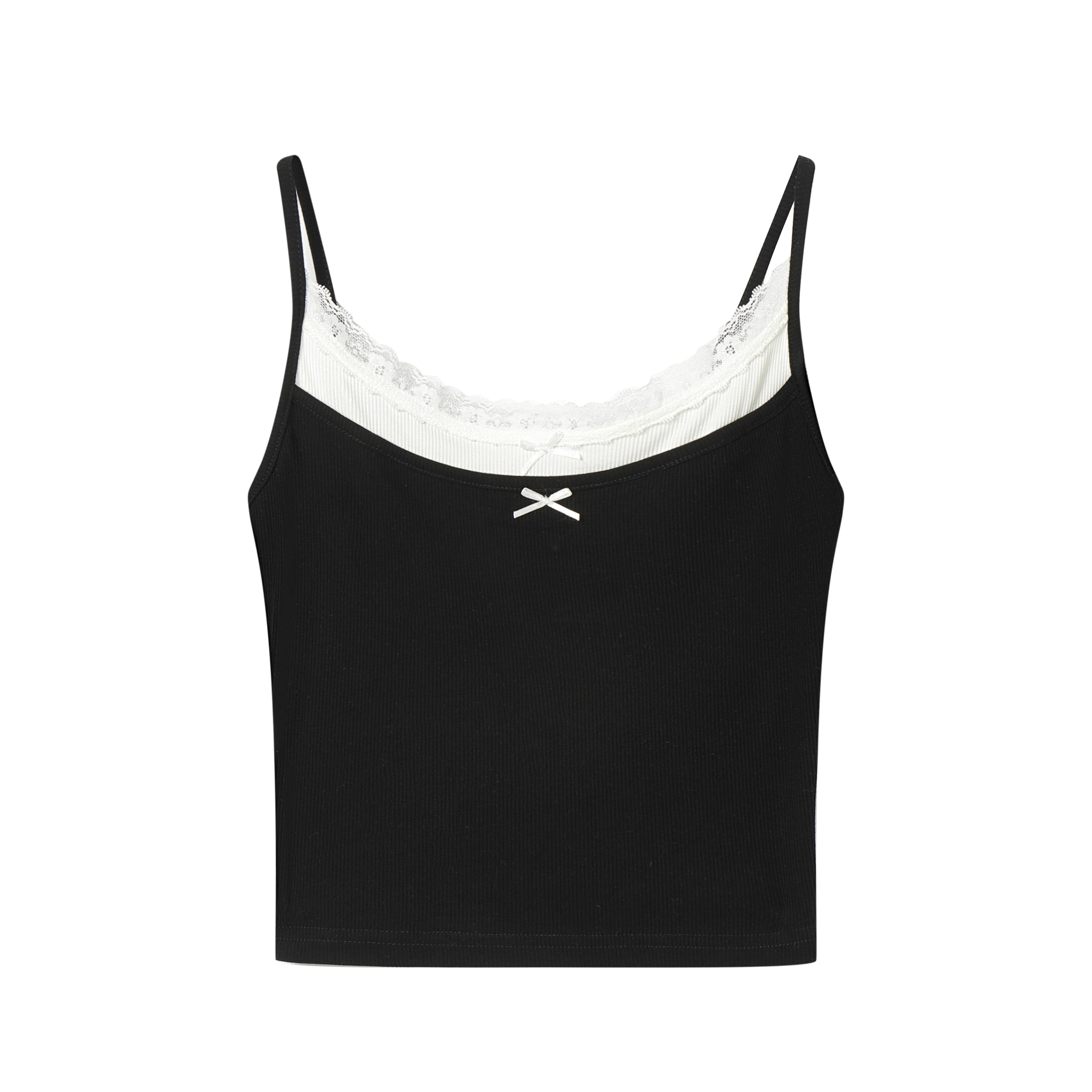 AsGony ASG24719 Fake two piece bow tie camisole