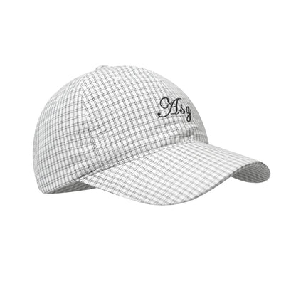 AsGony ASG25097 Casual embroidered checkered duckbill cap