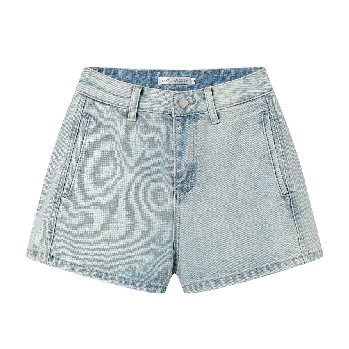 AsGony ASG25123 High waisted minimalist A-line shorts