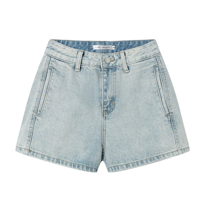 AsGony ASG25123 High waisted minimalist A-line shorts