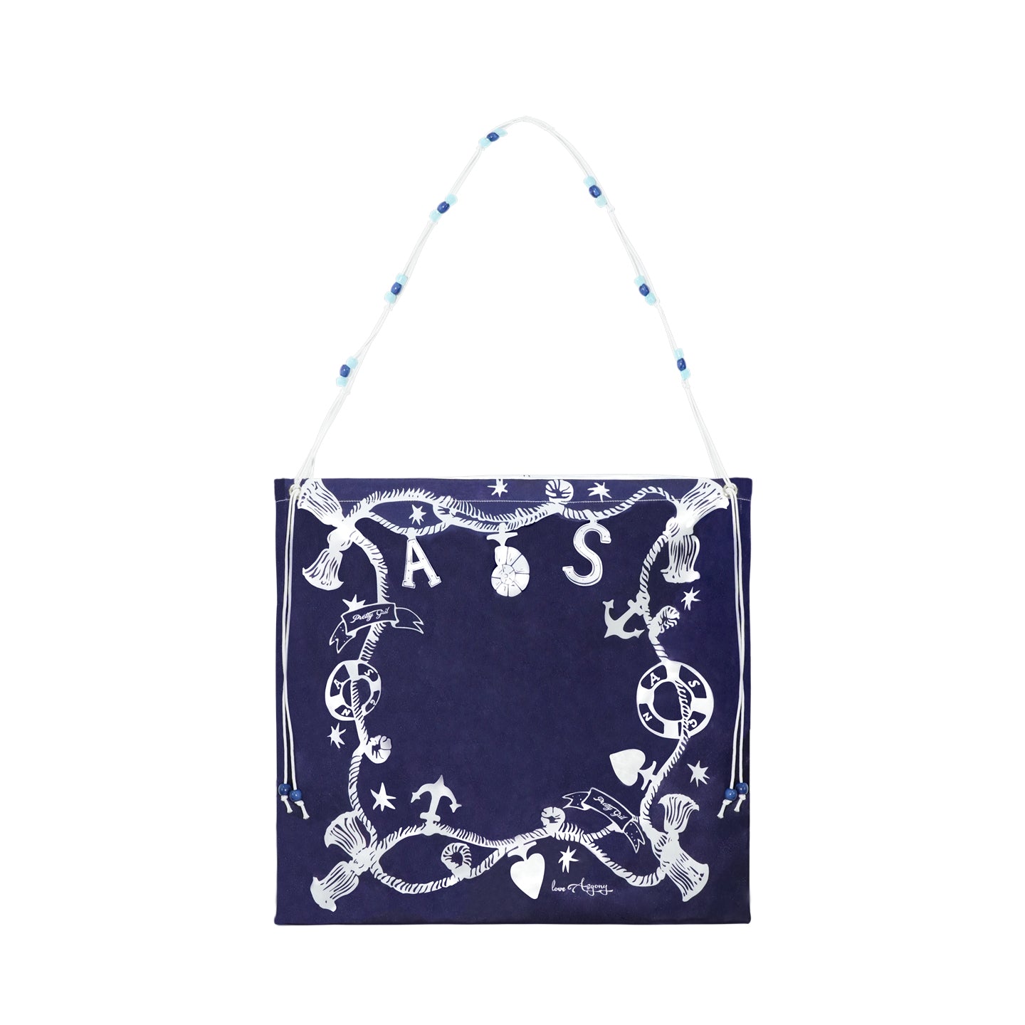 AsGony ASG25248 Holiday style beaded printed bag