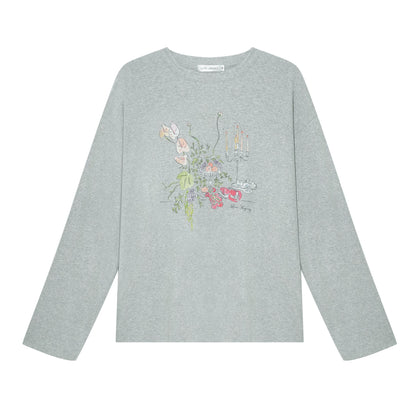 AsGony ASG25302 Flower printed top (2color)