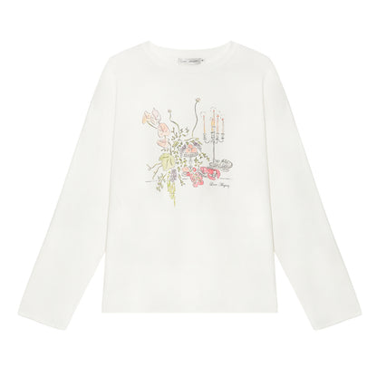 AsGony ASG25302 Flower printed top (2color)