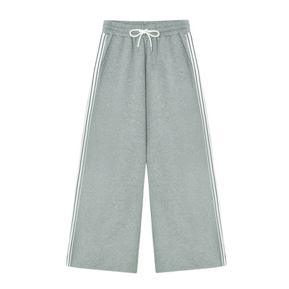 AsGony ASG25305&amp;ASG25306 Color blocking off shoulder hoodie + sweatpants