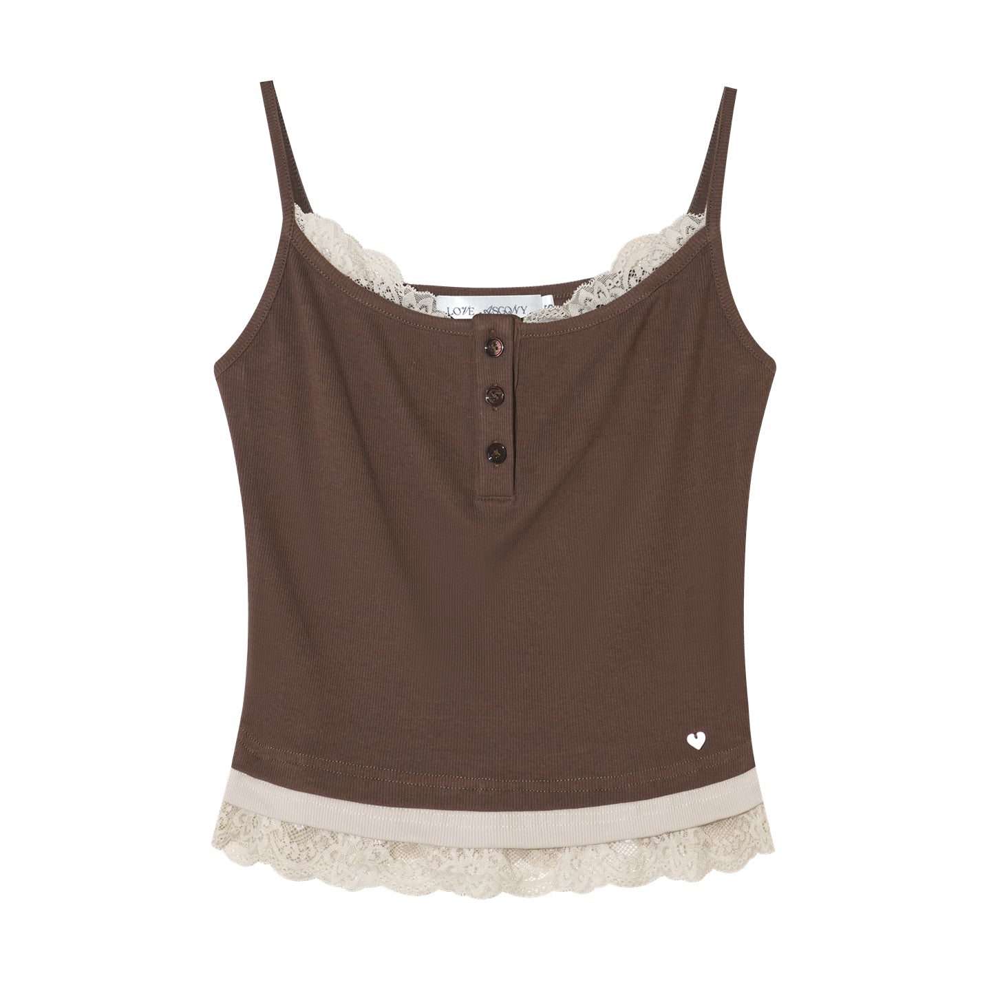 AsGony ASG25414 Lace fake three piece contrasting camisole