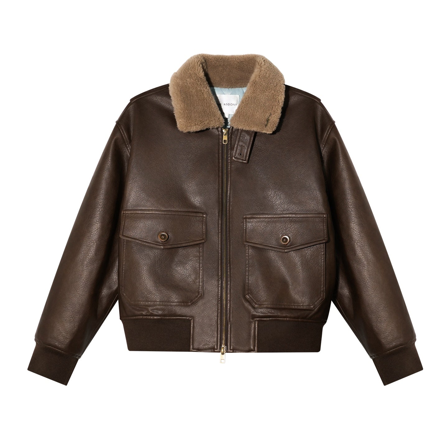 AsGony ASG25459 Plush collar spliced jacket