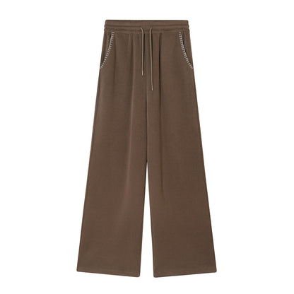 AsGony ASG25488&amp;ASG25489 Embroidered bead hooded jacket + pants