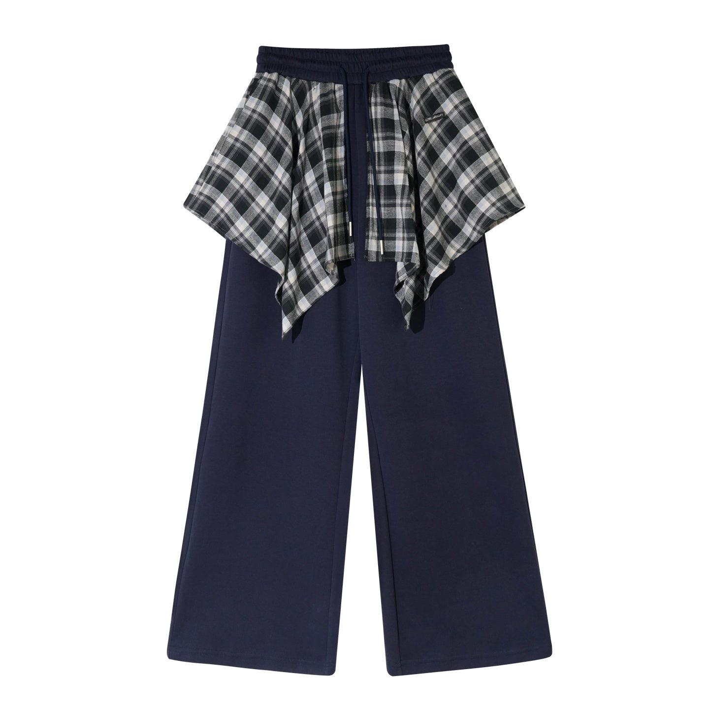 AsGony ASG25504&amp;ASG25505 Oversized striped patchwork printed sweatshirt + pants set