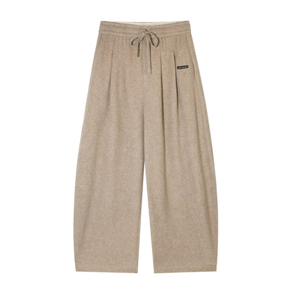 AsGony ASG25554 Fluffy curved knife casual glutinous rice pants