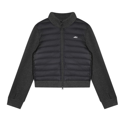 AsGony ASG25611&amp;ASG25584 Splicing stand up collar pork rib down jacket + pants