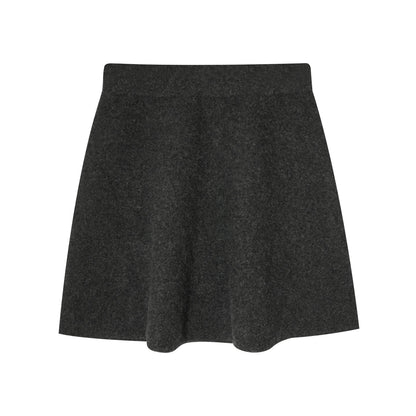 AsGony ASG25601 Wool Flannel Lapel Zippered Knit Sweater Jacket