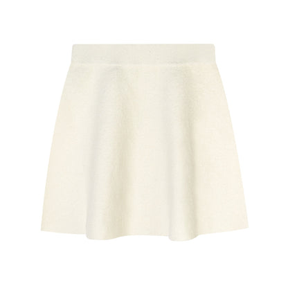 AsGony ASG25601 Wool Flannel Lapel Zippered Knit Sweater Jacket