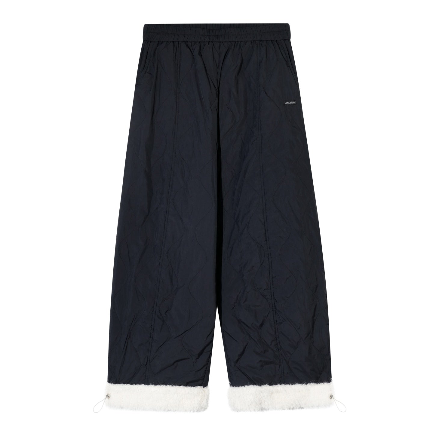AsGony ASG25614 Edge stitched elastic waist casual pants