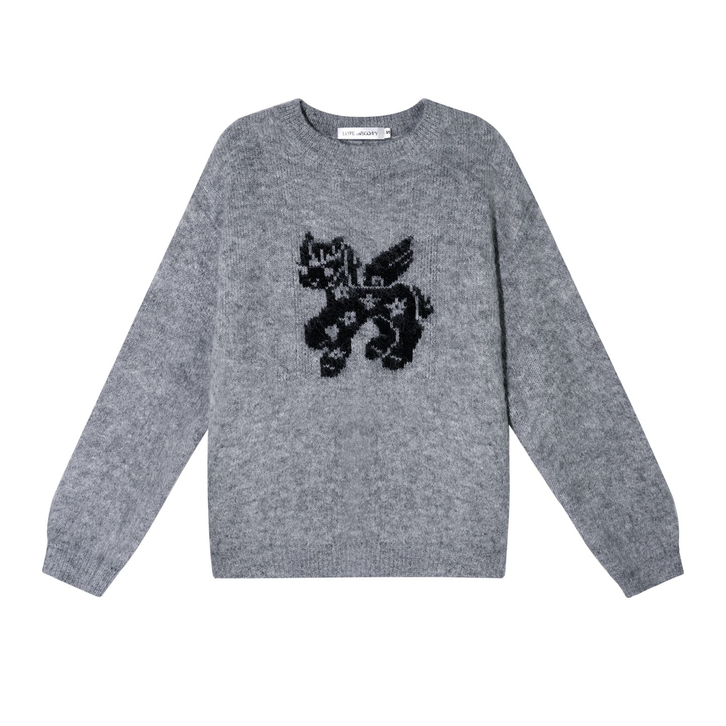 AsGony ASG25649&amp;ASG25679 Wool round neck jacquard sweater + skirt set