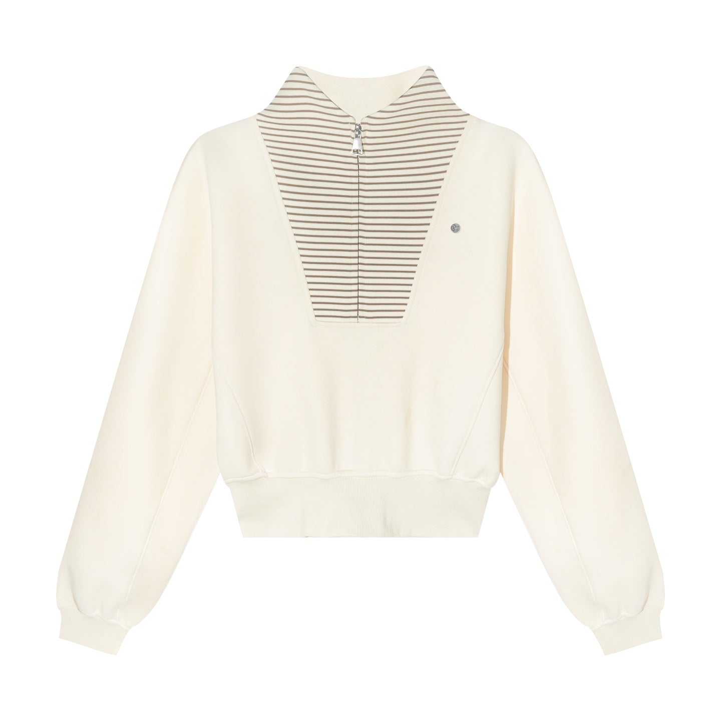 AsGony ASG25675&amp;ASG25676 Waist zipper pullover striped patchwork hoodie + pants skirt