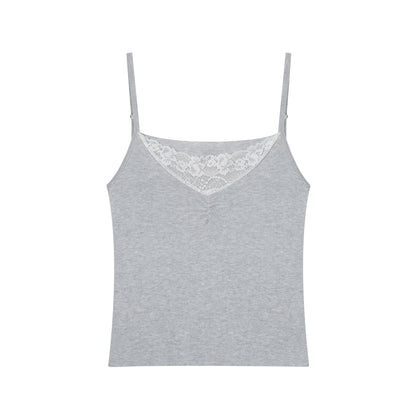 Asgony ASG26534 Solid Knit Long-Sleeve Cropped Cardigan+Knit Camisole