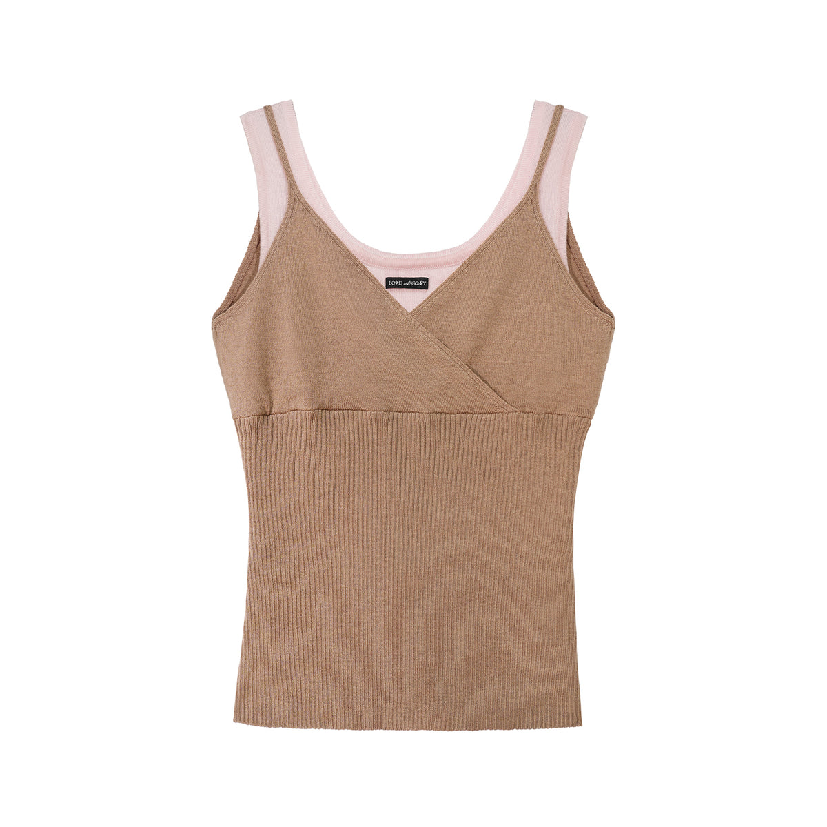 Asgony ASG26636&amp;ASG26637&amp;ASG26638 Faux-Layered Knit Set