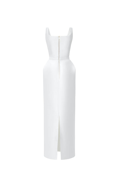 Calista MARCELE Square-neck Maxi Dress with Cape