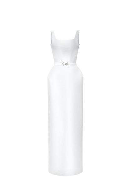 Calista MARCELE Square-neck Maxi Dress with Cape