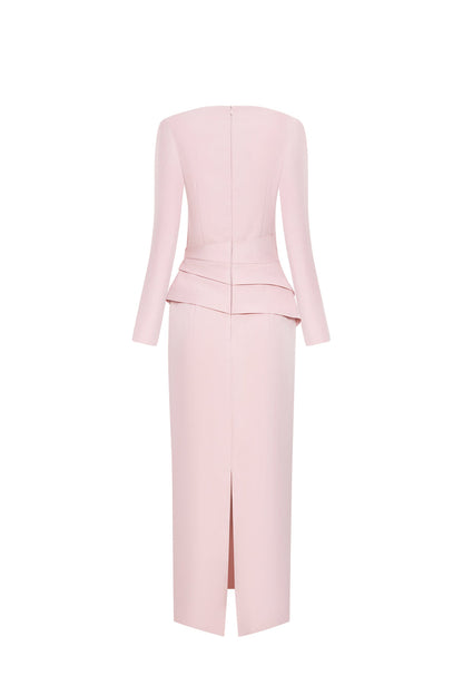 Calista VELISSE Long-sleeve Bodycon Midi Dress
