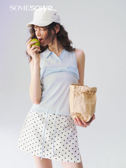 SOMESOWE S2609103 Linen A-line short skirt